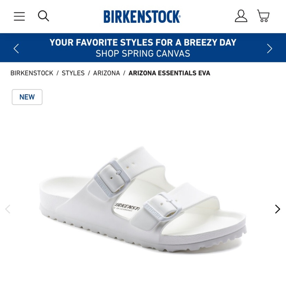 White Birkenstock Sandals